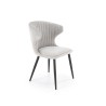 Scaun dining/bucatarie Halmar K496, cadru metal, stil modern, 56x58x84x46cm, textil, gri