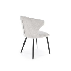 Scaun dining/bucatarie Halmar K496, cadru metal,  stil modern, 56x58x84x46cm, textil, gri