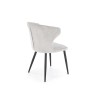 Scaun dining/bucatarie Halmar K496, cadru metal, stil modern, 56x58x84x46cm, textil, gri