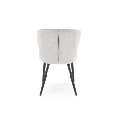 Scaun dining/bucatarie Halmar K496, cadru metal,  stil modern, 56x58x84x46cm, textil, gri