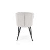 Scaun dining/bucatarie Halmar K496, cadru metal, stil modern, 56x58x84x46cm, textil, gri