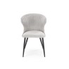 Scaun dining/bucatarie Halmar K496, cadru metal, stil modern, 56x58x84x46cm, textil, gri