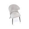 Scaun dining/bucatarie Halmar K496, cadru metal, stil modern, 56x58x84x46cm, textil, gri