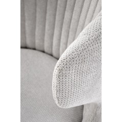 Scaun dining/bucatarie Halmar K496, cadru metal,  stil modern, 56x58x84x46cm, textil, gri