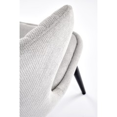 Scaun dining/bucatarie Halmar K496, cadru metal,  stil modern, 56x58x84x46cm, textil, gri
