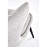 Scaun dining/bucatarie Halmar K496, cadru metal, stil modern, 56x58x84x46cm, textil, gri