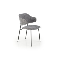 Scaun dining/bucatarie Halmar K497, cadru metal, stil modern, 52x62x82x46cm, textil, gri