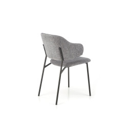 Scaun dining/bucatarie Halmar K497, cadru metal,  stil modern, 52x62x82x46cm, textil, gri