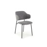 Scaun dining/bucatarie Halmar K497, cadru metal, stil modern, 52x62x82x46cm, textil, gri