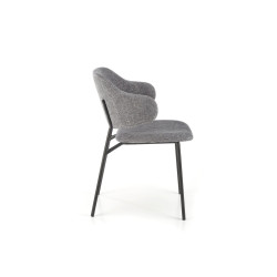 Scaun dining/bucatarie Halmar K497, cadru metal,  stil modern, 52x62x82x46cm, textil, gri