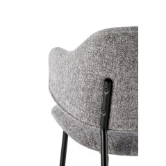 Scaun dining/bucatarie Halmar K497, cadru metal,  stil modern, 52x62x82x46cm, textil, gri