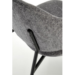 Scaun dining/bucatarie Halmar K497, cadru metal,  stil modern, 52x62x82x46cm, textil, gri