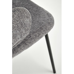 Scaun dining/bucatarie Halmar K497, cadru metal,  stil modern, 52x62x82x46cm, textil, gri