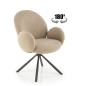 Scaun Carina pentru living, tesatura bouclé, rotativ la 180 grade, 64x63x90x46 cm, bej Scaun Carina pentru living, tesatura bouclé, rotativ la 180 grade, 64x63x90x46 cm, bej