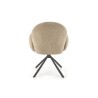 Scaun living/sufragerie Halmar K498, cadru metal, stil modern, 64x63x90x46cm, textil, bej