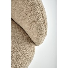Scaun living/sufragerie Halmar K498, cadru metal,  stil modern, 64x63x90x46cm, textil, bej