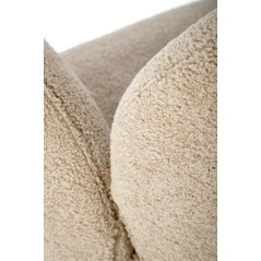 Scaun living/sufragerie Halmar K498, cadru metal,  stil modern, 64x63x90x46cm, textil, bej