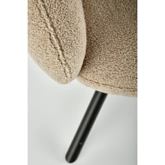 Scaun living/sufragerie Halmar K498, cadru metal,  stil modern, 64x63x90x46cm, textil, bej