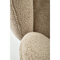 Scaun living/sufragerie Halmar K498, cadru metal,  stil modern, 64x63x90x46cm, textil, bej