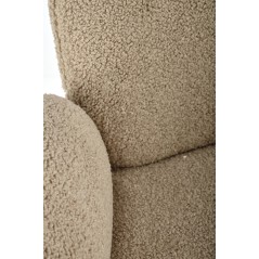 Scaun living/sufragerie Halmar K498, cadru metal,  stil modern, 64x63x90x46cm, textil, bej