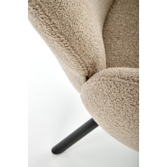 Scaun living/sufragerie Halmar K498, cadru metal,  stil modern, 64x63x90x46cm, textil, bej