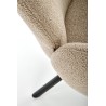 Scaun living/sufragerie Halmar K498, cadru metal, stil modern, 64x63x90x46cm, textil, bej
