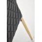 Scaun tapitat dining, piele ecologica neagra, cadru otel cromat auriu, 40x50x98x46 cm Scaun tapitat dining, piele ecologica neagra, cadru otel cromat auriu, 40x50x98x46 cm