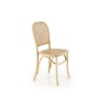 Scaun dining/bucatarie Halmar K502, cadru lemn, stil vintage, 45x50x89x46cm, ratan/lemn, maro