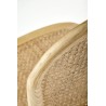 Scaun dining/bucatarie Halmar K502, cadru lemn, stil vintage, 45x50x89x46cm, ratan/lemn, maro