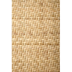 Scaun dining/bucatarie Halmar K502, cadru lemn,  stil vintage, 45x50x89x46cm, ratan/lemn, maro