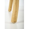 Scaun dining/bucatarie Halmar K502, cadru lemn, stil vintage, 45x50x89x46cm, ratan/lemn, maro