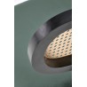 Scaun tapitat living/sufragerie Halmar K503, cadru metal, stil vintage, 53x60x84x49cm, catifea/ratan, verde/bej