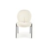 Scaun living/sufragerie Halmar K507, cadru metal, stil modern, 55x71x87x45cm, textil, crem