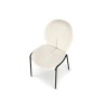 Scaun living/sufragerie Halmar K507, cadru metal, stil modern, 55x71x87x45cm, textil, crem