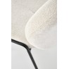 Scaun living/sufragerie Halmar K507, cadru metal, stil modern, 55x71x87x45cm, textil, crem