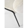 Scaun living/sufragerie Halmar K507, cadru metal, stil modern, 55x71x87x45cm, textil, crem