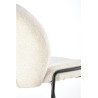 Scaun living/sufragerie Halmar K507, cadru metal, stil modern, 55x71x87x45cm, textil, crem