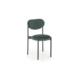 Scaun tapitat dining/bucatarie Halmar K509, cadru metal,  stil clasic, 42x48x80x46cm, catifea, verde