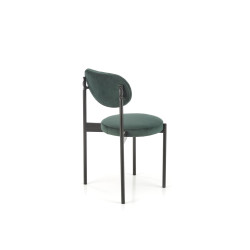 Scaun tapitat dining/bucatarie Halmar K509, cadru metal,  stil clasic, 42x48x80x46cm, catifea, verde