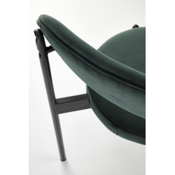 Scaun tapitat dining/bucatarie Halmar K509, cadru metal,  stil clasic, 42x48x80x46cm, catifea, verde