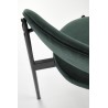 Scaun tapitat dining/bucatarie Halmar K509, cadru metal, stil clasic, 42x48x80x46cm, catifea, verde