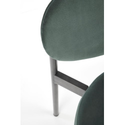 Scaun tapitat dining/bucatarie Halmar K509, cadru metal,  stil clasic, 42x48x80x46cm, catifea, verde