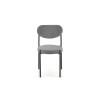 Scaun tapitat dining/bucatarie Halmar K509, cadru metal, stil clasic, 42x48x80x46cm, catifea, gri