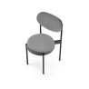 Scaun tapitat dining/bucatarie Halmar K509, cadru metal, stil clasic, 42x48x80x46cm, catifea, gri