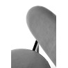 Scaun tapitat dining/bucatarie Halmar K509, cadru metal, stil clasic, 42x48x80x46cm, catifea, gri
