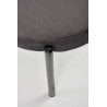 Scaun tapitat dining/bucatarie Halmar K509, cadru metal, stil clasic, 42x48x80x46cm, catifea, gri
