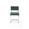 Scaun tapitat living/sufragerie Halmar K510, cadru metal, stil vintage, 49x55x85x50cm, catifea, verde