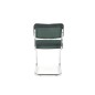 Scaun tapitat Sarah, pentru living, cadru otel cromat, stil vintage, 49x55x85x50 cm, catifea verde Scaun tapitat Sarah, pentru living, cadru otel cromat, stil vintage, 49x55x85x50 cm, catifea verde