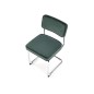 Scaun tapitat Sarah, pentru living, cadru otel cromat, stil vintage, 49x55x85x50 cm, catifea verde Scaun tapitat Sarah, pentru living, cadru otel cromat, stil vintage, 49x55x85x50 cm, catifea verde