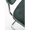 Scaun tapitat living/sufragerie Halmar K510, cadru metal, stil vintage, 49x55x85x50cm, catifea, verde